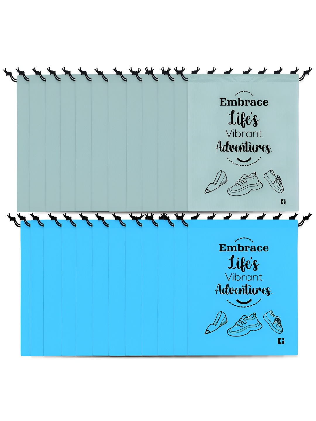 

Kuber Industries Blue 24 Pieces Printed Multi-Utility Organisers