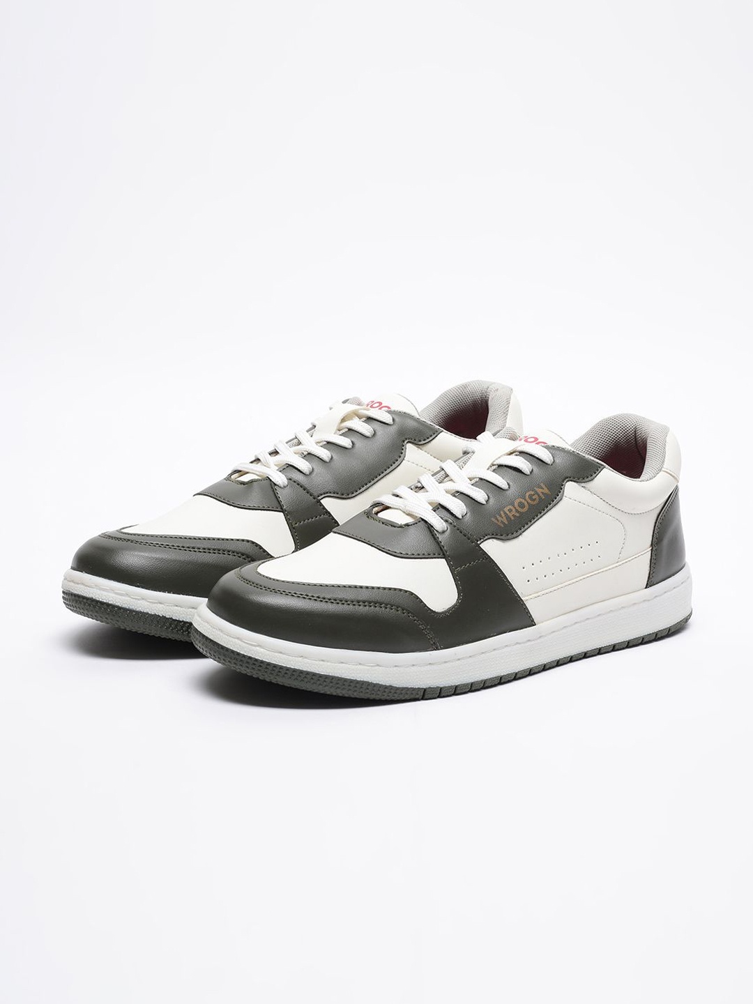 

WROGN Men Round Toe Comfort Insole Sneakers, White