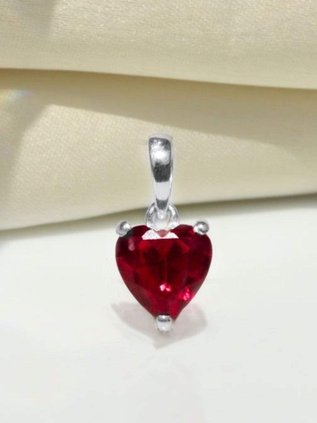 

HighSpark 925 Sterling Silver Cubic Zirconia Heart Shaped Pendants