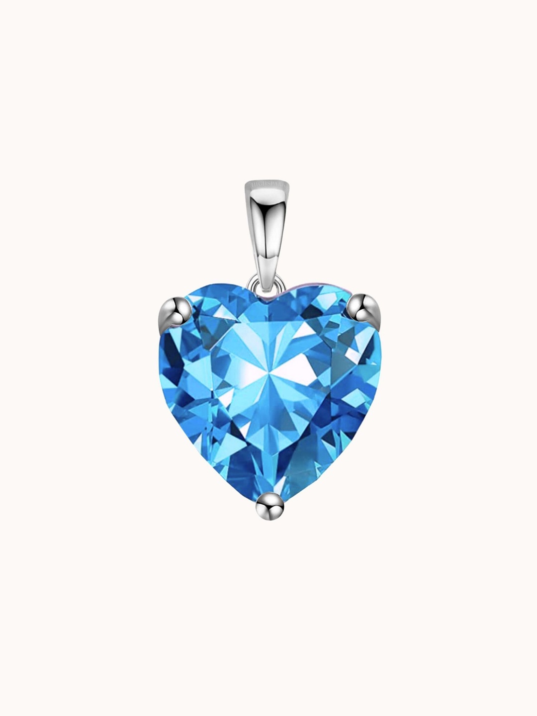 

HighSpark 925 Sterling Silver Cubic Zirconia Heart Shaped Pendants