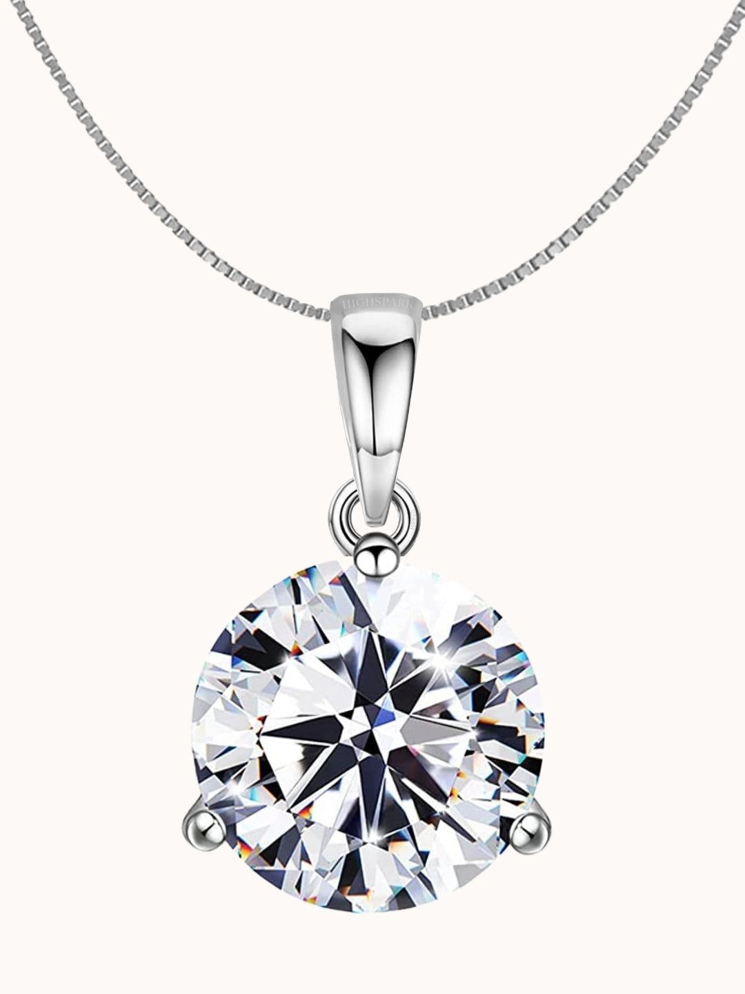 

HighSpark 925 Sterling Silver Cubic Zirconia Pendants with Chains