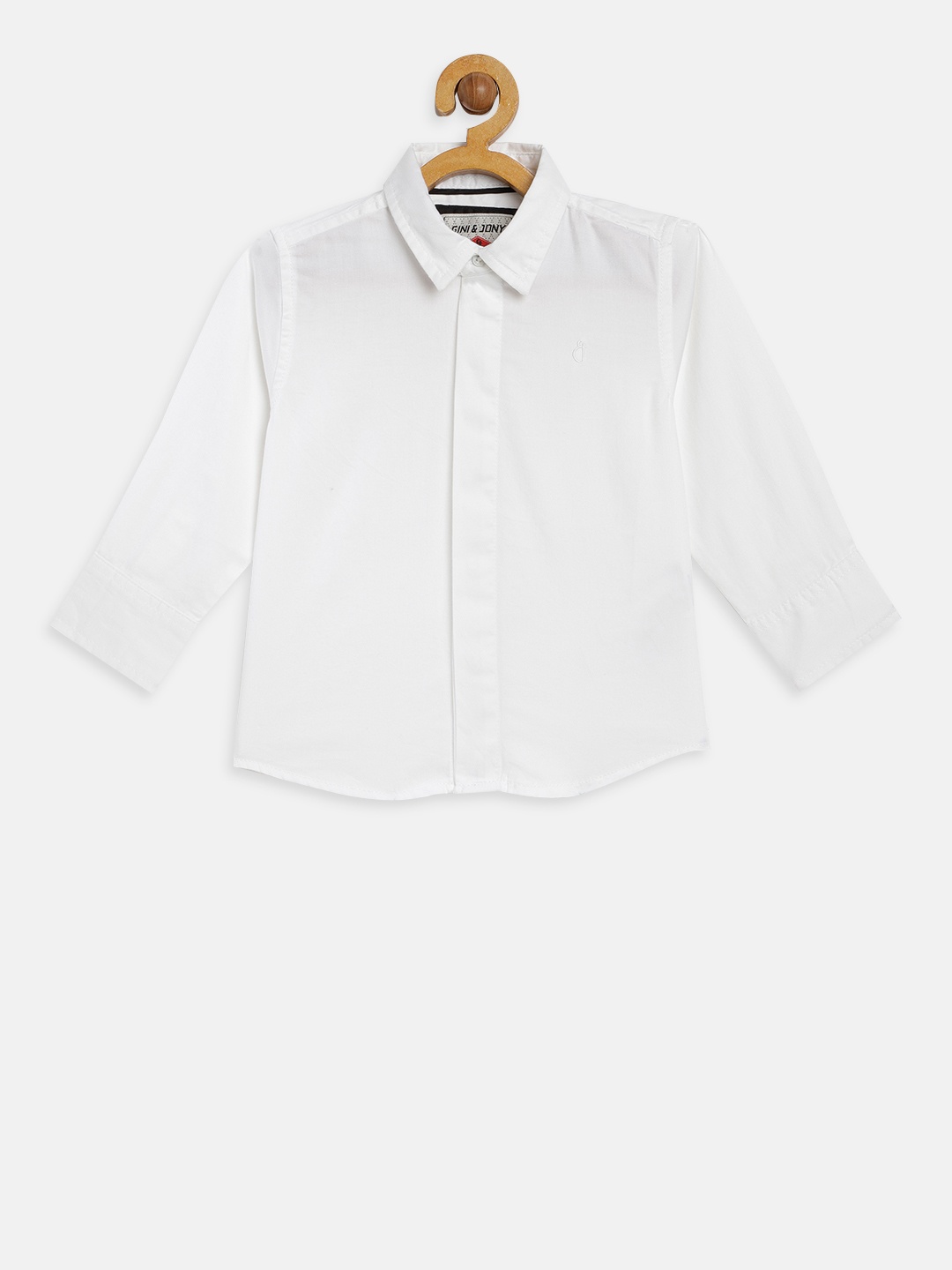 

Gini and Jony Boys White Regular Fit Solid Casual Shirt