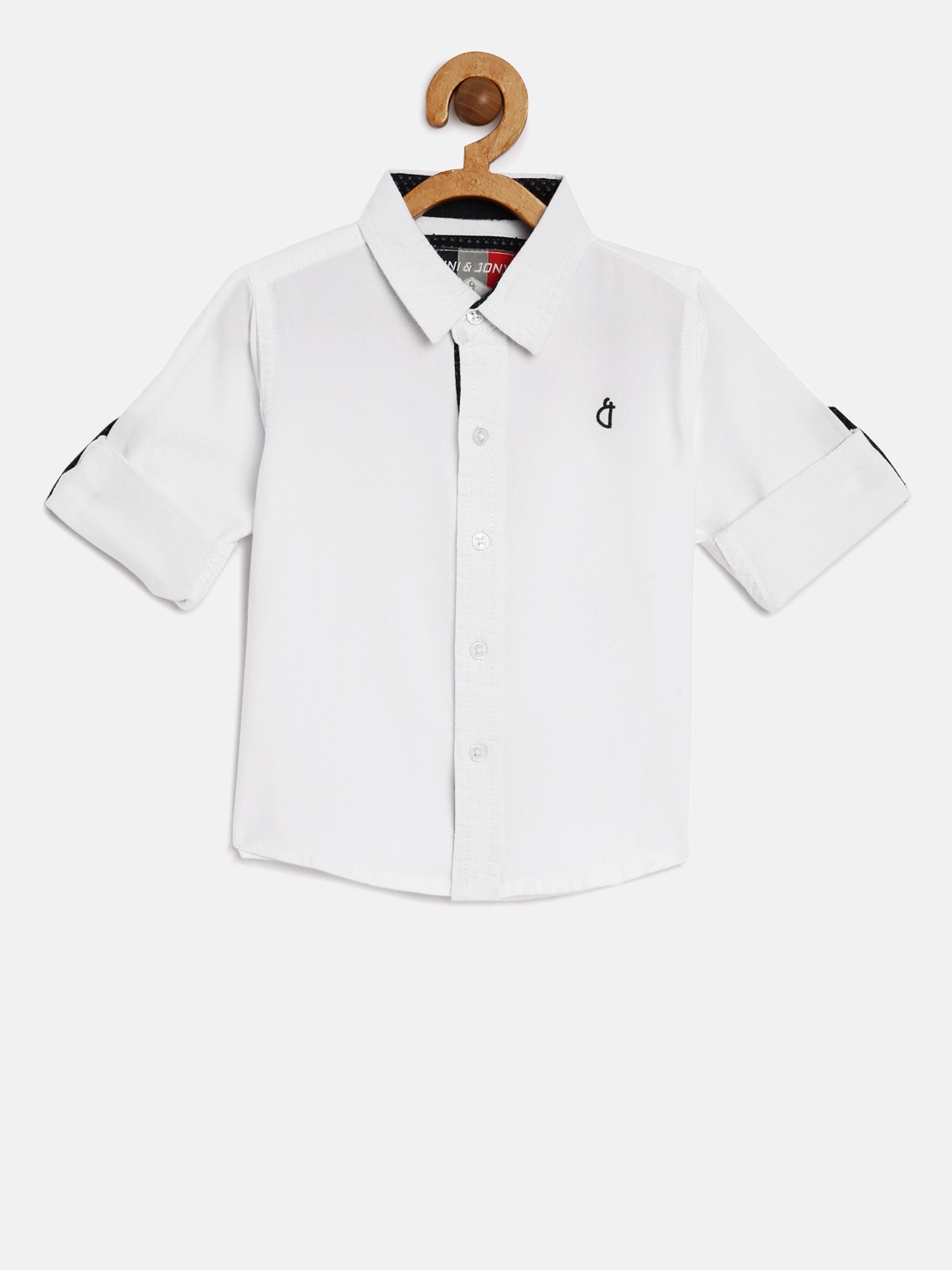 

Gini and Jony Boys White Regular Fit Solid Casual Shirt