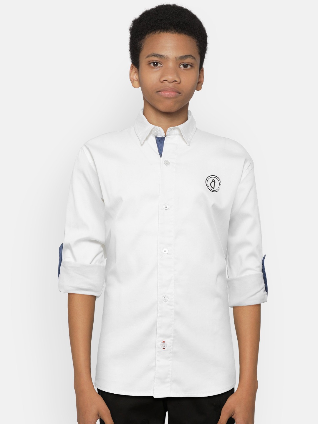

Gini and Jony Boys White Regular Fit Solid Casual Shirt