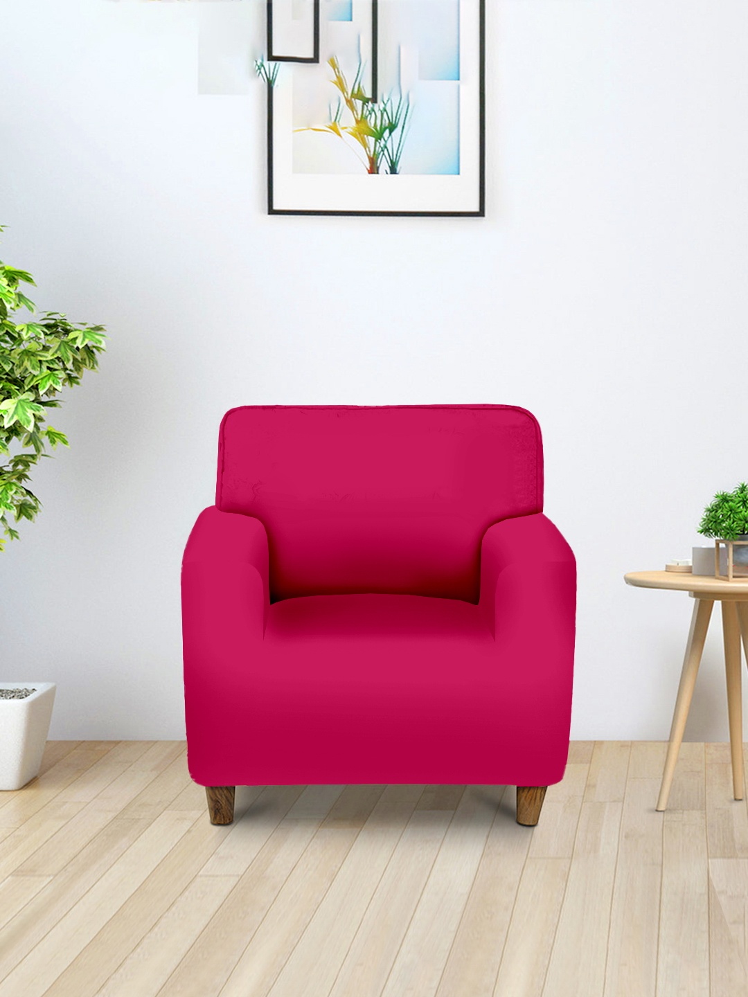 

Aura Red Single Seater Sofa Cover With Arms