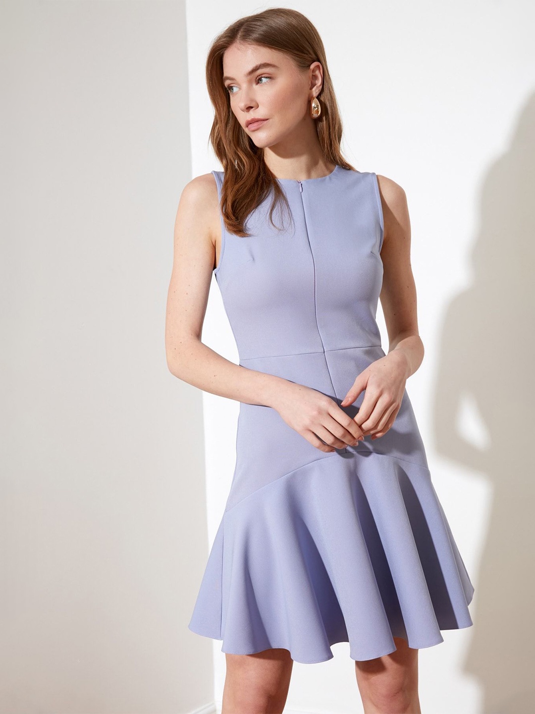 

Trendyol Sleeveless Fit & Flare Dress, Lavender