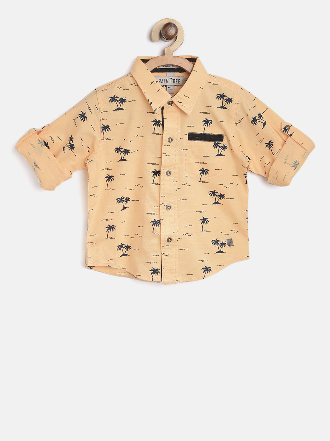 

Palm Tree Boys Yellow Printed Casual Shirt