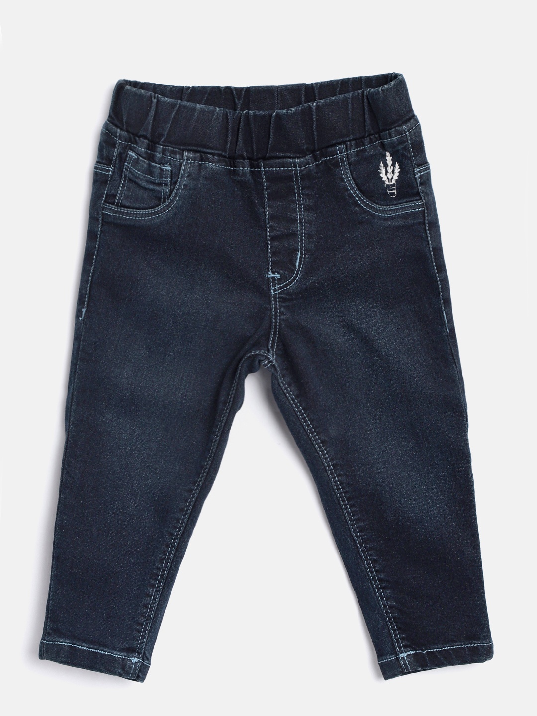 

Palm Tree Girls Navy Blue Lightly Washed Jeggings