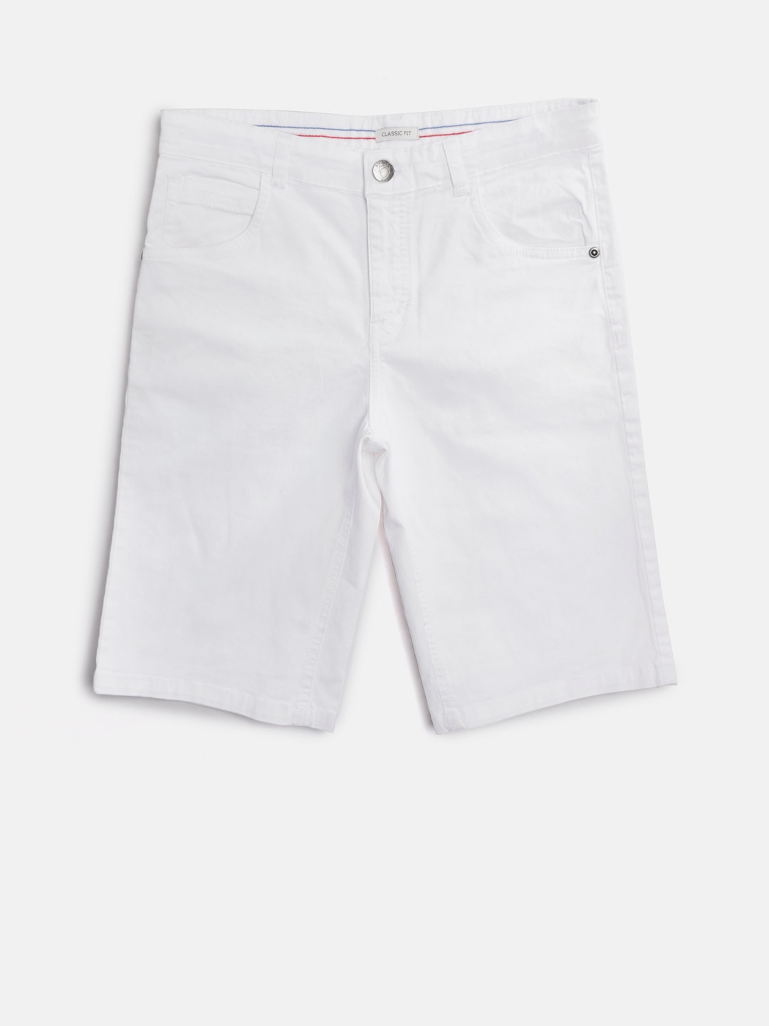 

Gini and Jony Boys White Solid Regular Fit Shorts