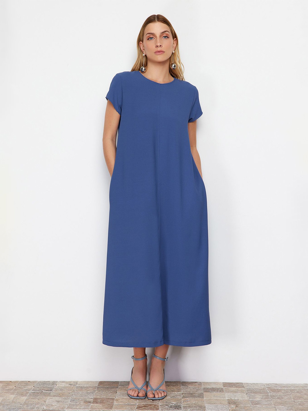 

Trendyol Blue A-Line Midi Dress