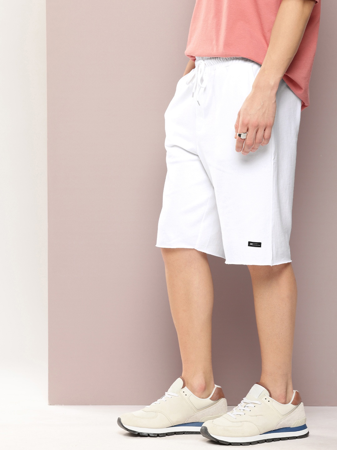 

Kook N Keech Men Pure Cotton Knee Length Shorts, White