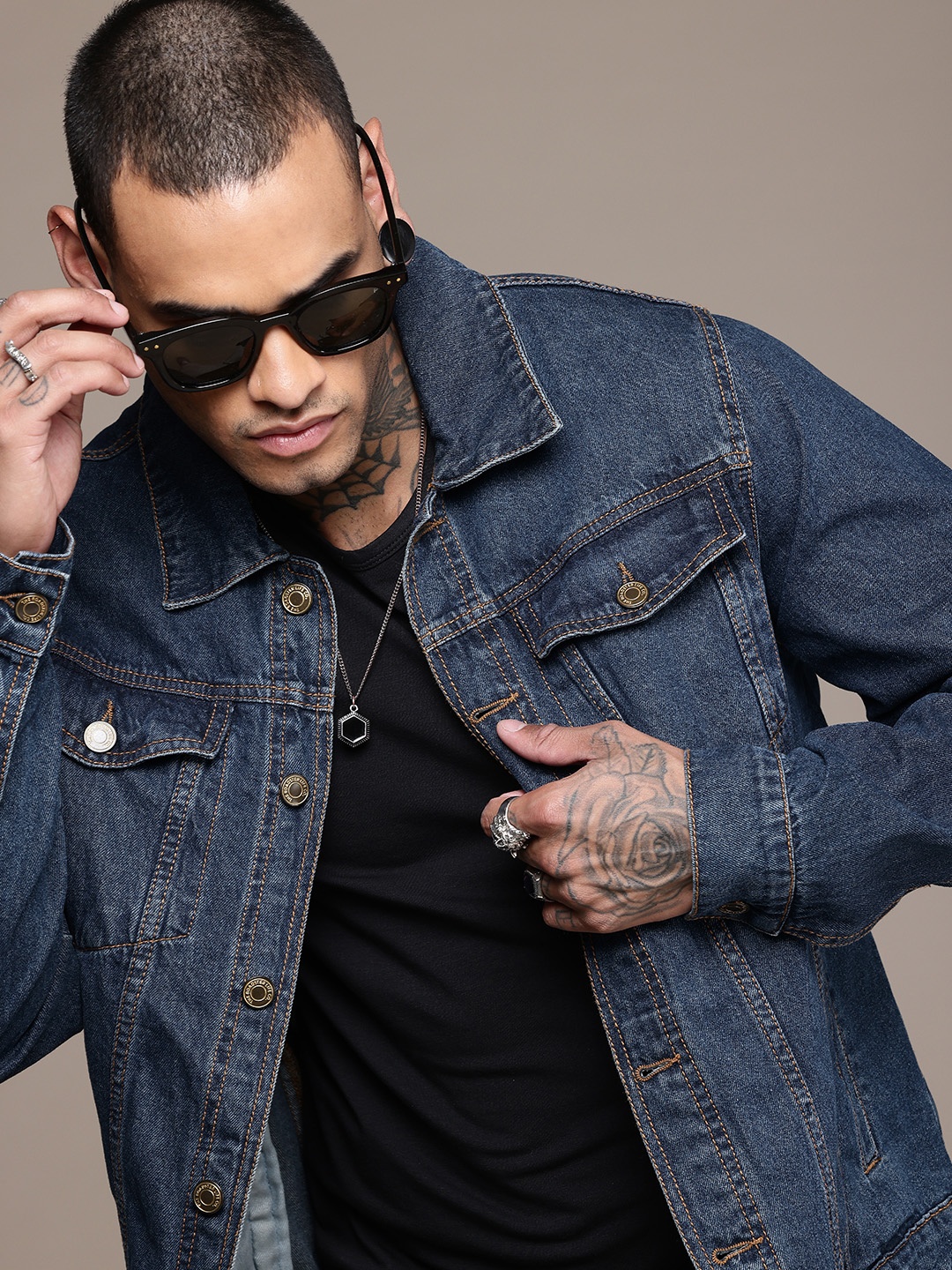 

The Roadster Life Co. Pure Cotton Denim Jacket, Blue