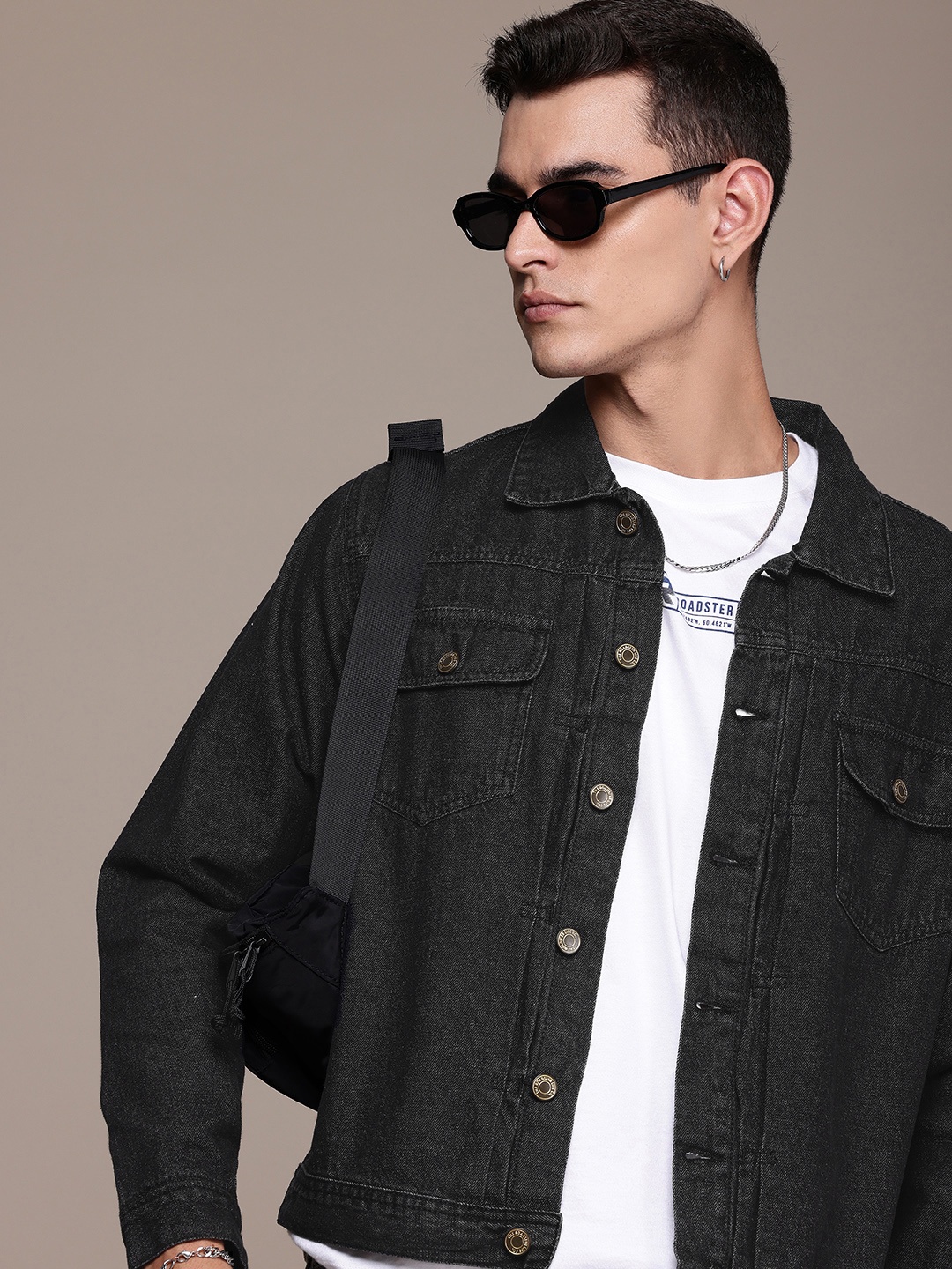 

The Roadster Life Co. Pure Cotton Denim Jacket, Black