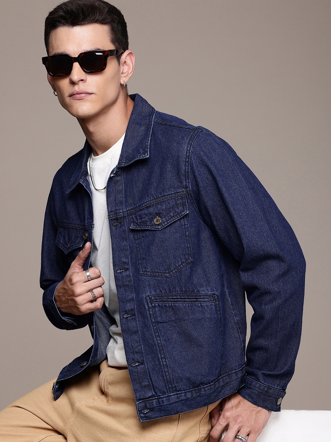 

The Roadster Life Co. Pure Cotton Denim Jacket, Blue