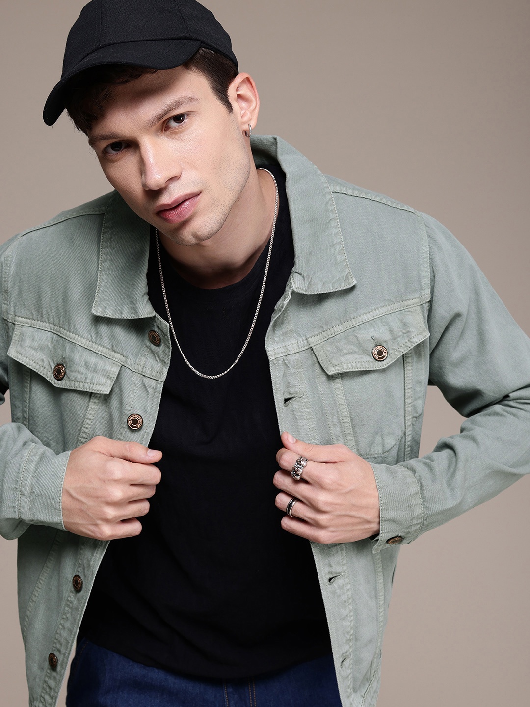 

The Roadster Life Co. Pure Cotton Denim Jacket, Grey