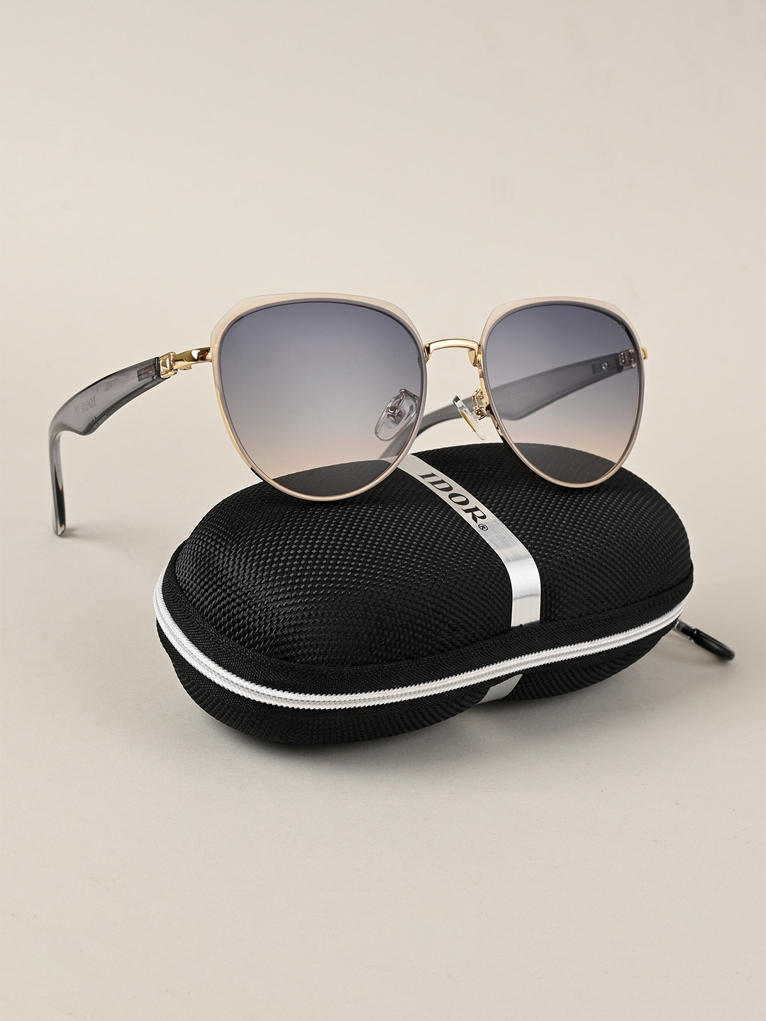 

IDOR Unisex Aviator Sunglasses With UV Protected Lens IDOR-935-BLU, Blue