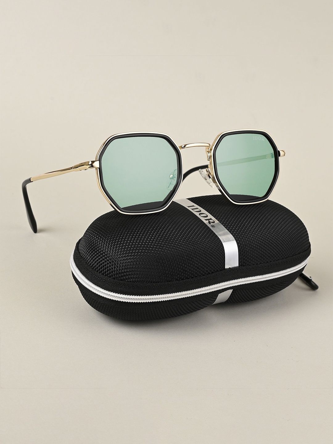 

IDOR Unisex Round Sunglasses With UV Protected Lens IDOR-3410-GRN, Green