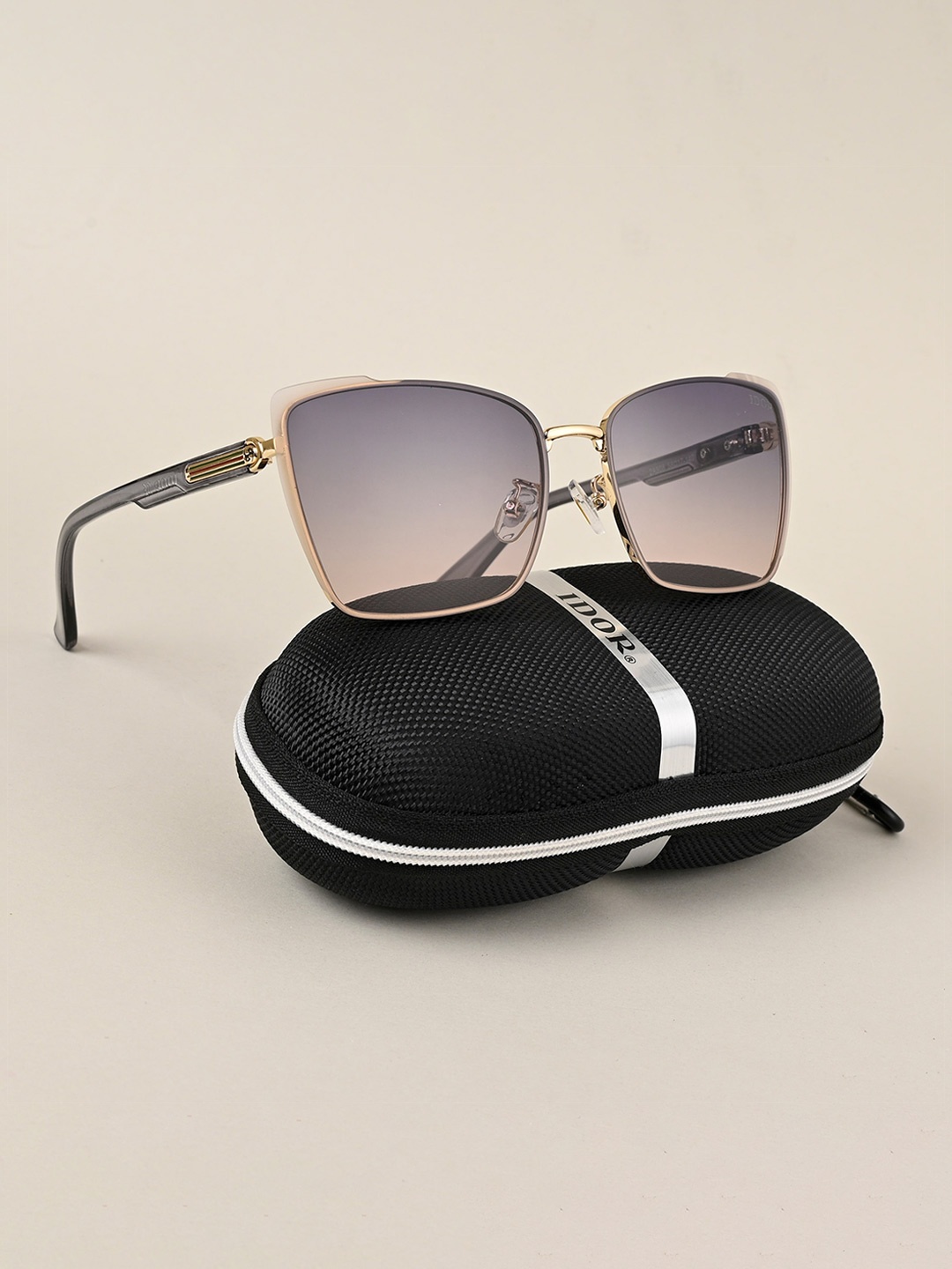 

IDOR Unisex Square Sunglasses with UV Protected Lens IDOR-908-GRDBLU, Blue