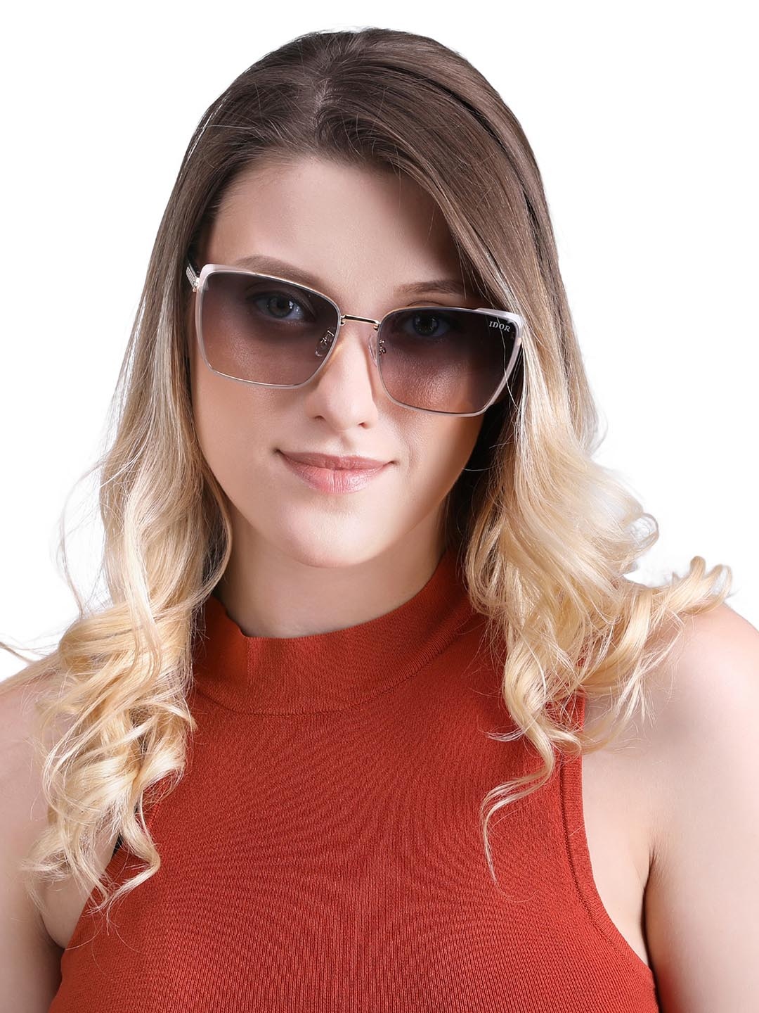 

IDOR Unisex Square Sunglasses With UV Protected Lens IDOR-908-GRDGRN-, Green