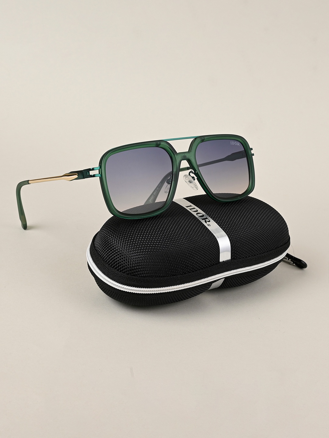 

IDOR Unisex Square Sunglasses with UV Protected Lens IDOR-831-C7, Blue