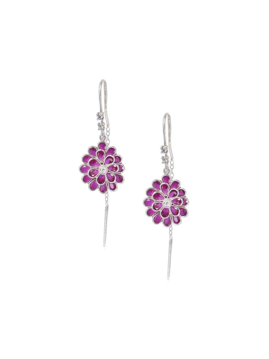 

Unniyarcha Silver Artificial Stones Drop Earrings