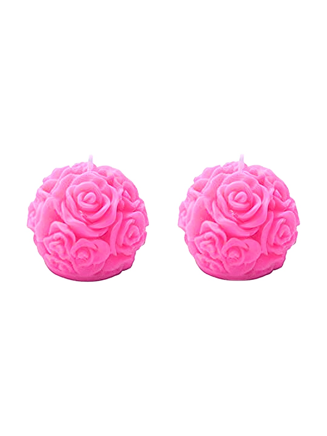 

atorakushon Pink 2 Pieces Scented Spherical Pillar Candle
