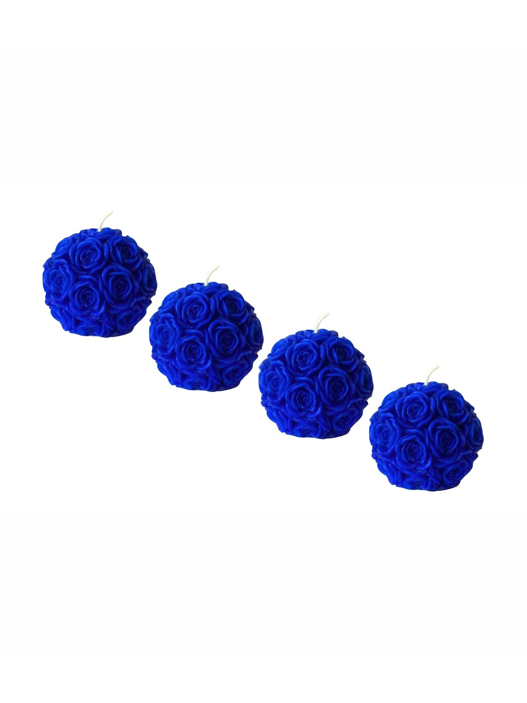 

atorakushon Blue 4 Pieces Scented Spherical Pillar Candle
