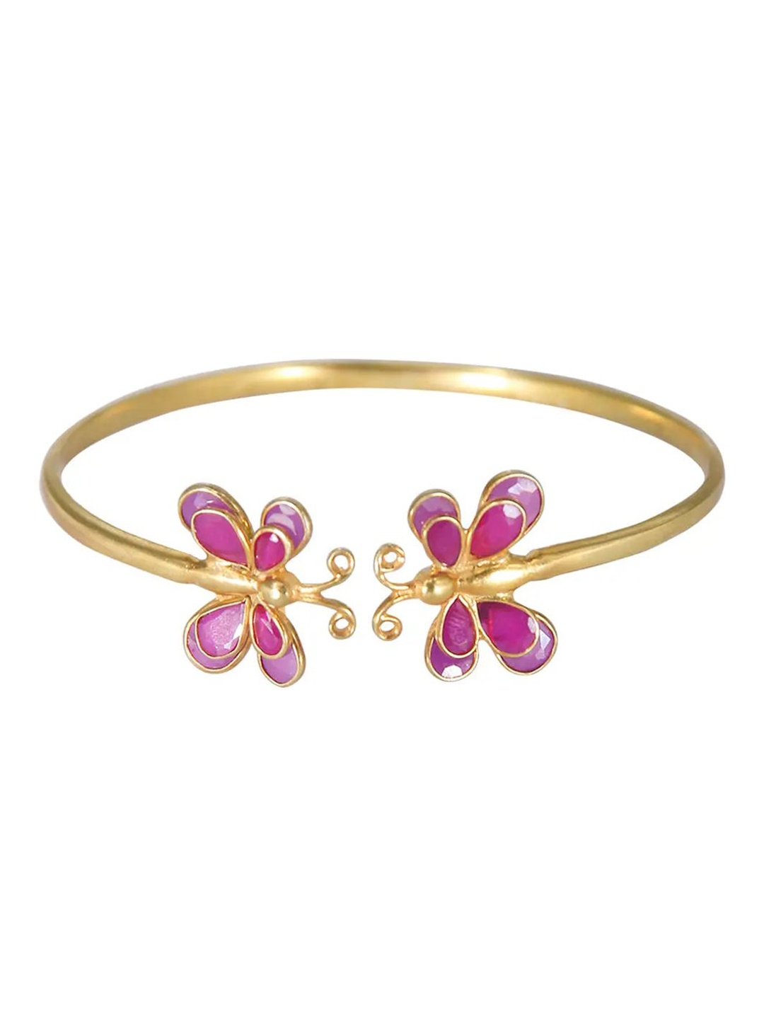 

Unniyarcha Gold-Plated Stone Studded Bangle