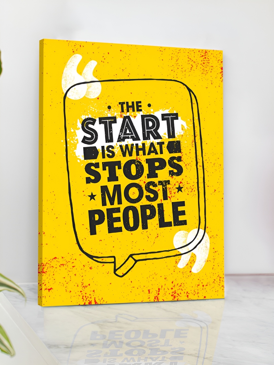 

Art Street Modern Art Motivational Quote Wall Art Canvas Painting, Yellow