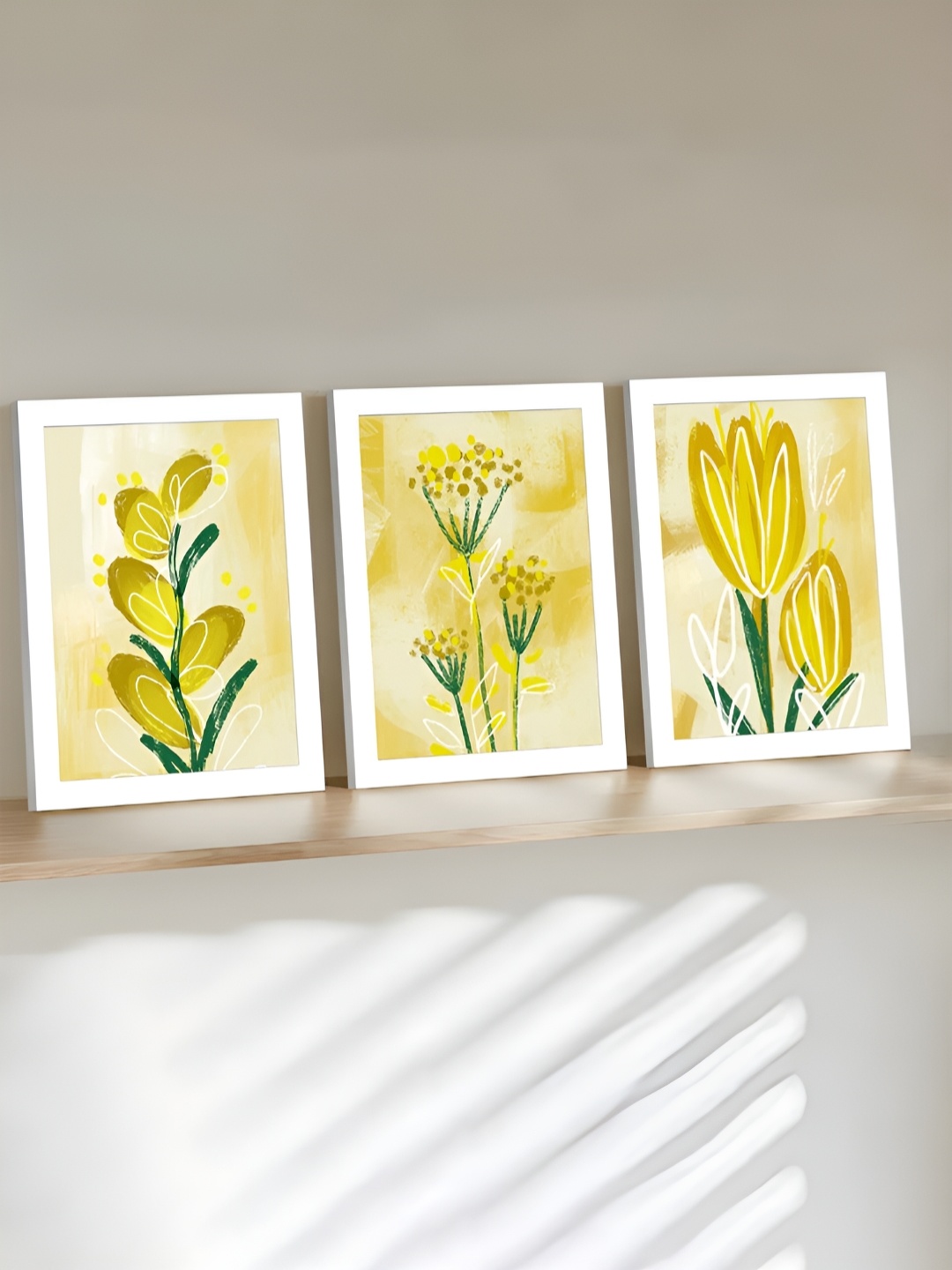

Art Street Wall Hanging Art Prints Bohemian Plants With Flowers, Yellow