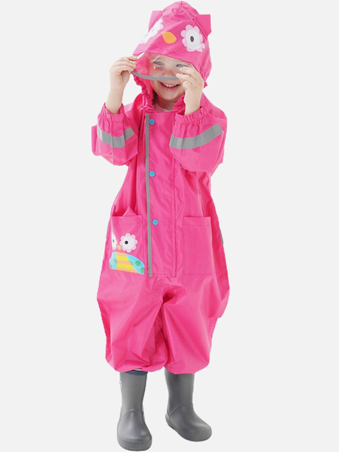 

Little Surprise Box LLP Kids Waterproof Rain Jacket, Pink