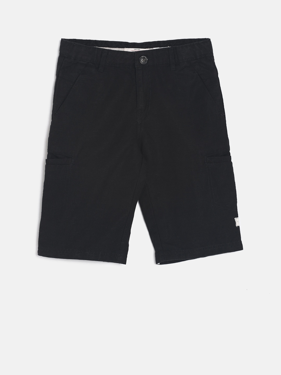 

Gini and Jony Boys Black Printed Regular Fit Regular Shorts