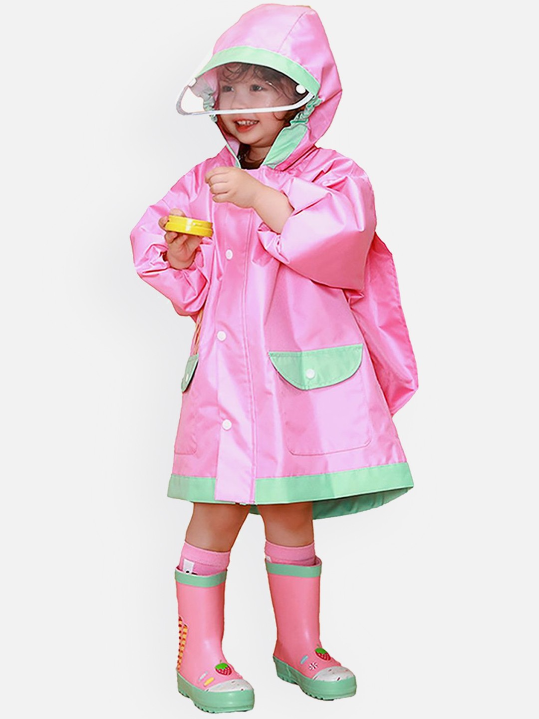 

Little Surprise Box LLP Kids Waterproof Rain Jacket, Pink