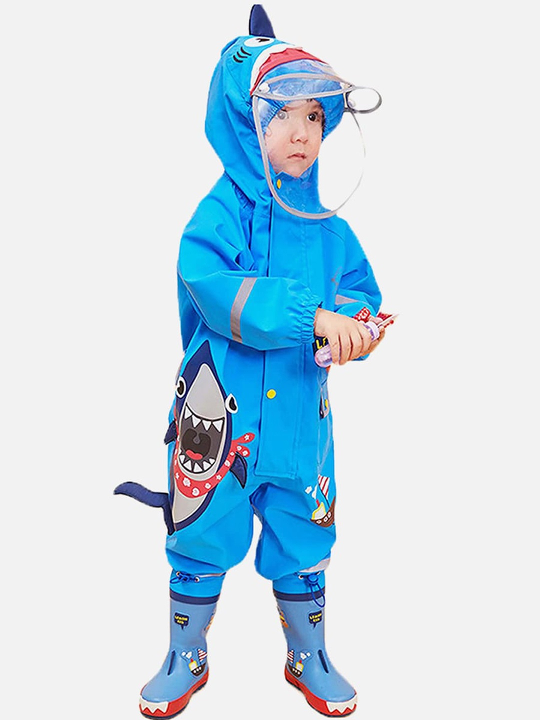 

Little Surprise Box LLP Kids Printed Waterproof Rain Jacket, Blue