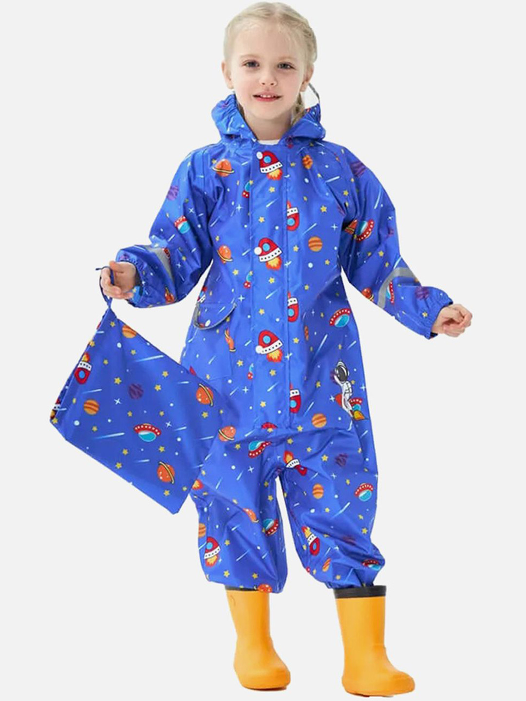 

Little Surprise Box LLP Printed Rain Jacket, Blue