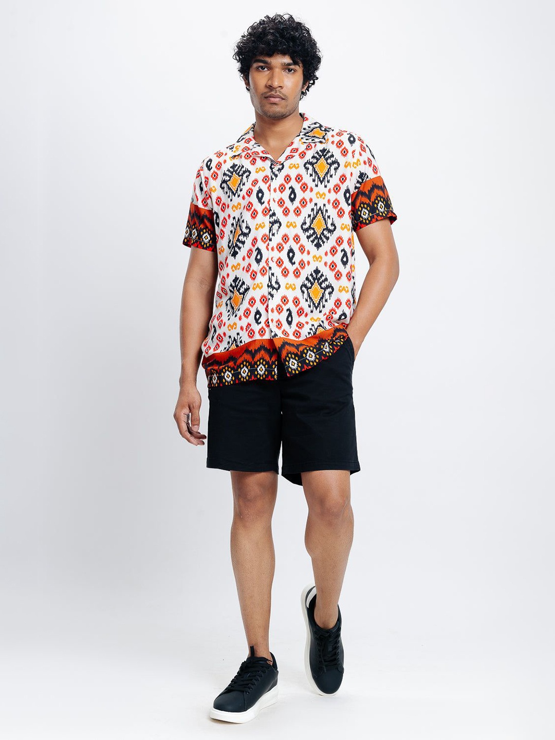 

FREAKINS Floral Printed Casual Shirt, White
