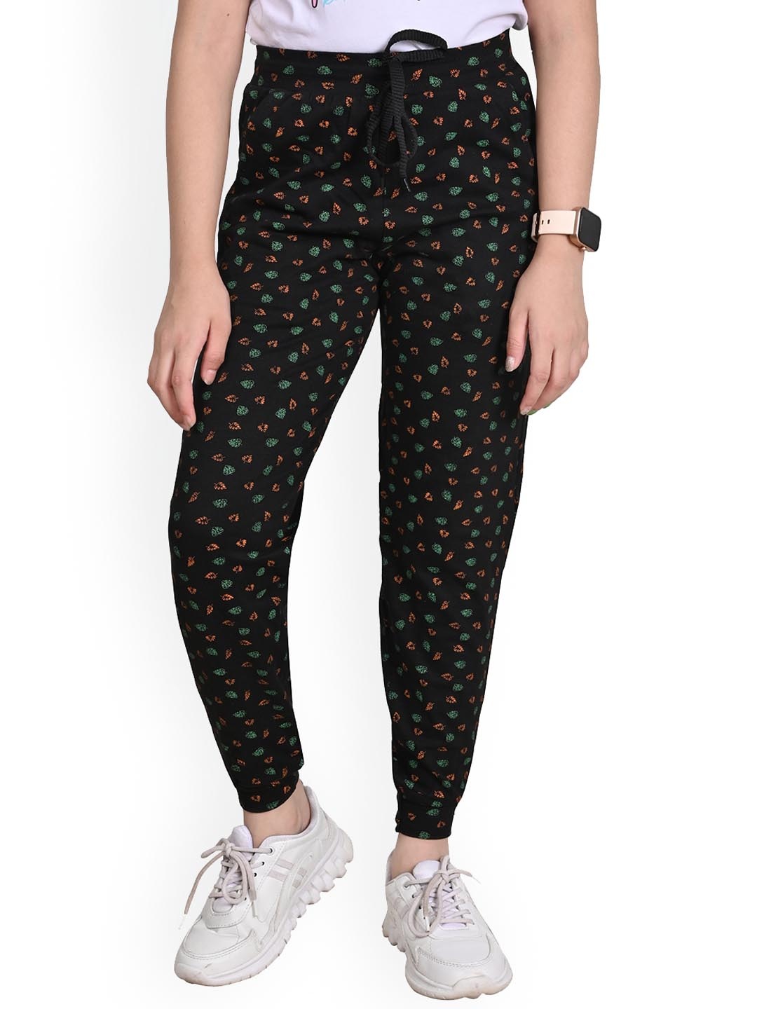

BAESD Girls Printed Cotton Joggers, Black