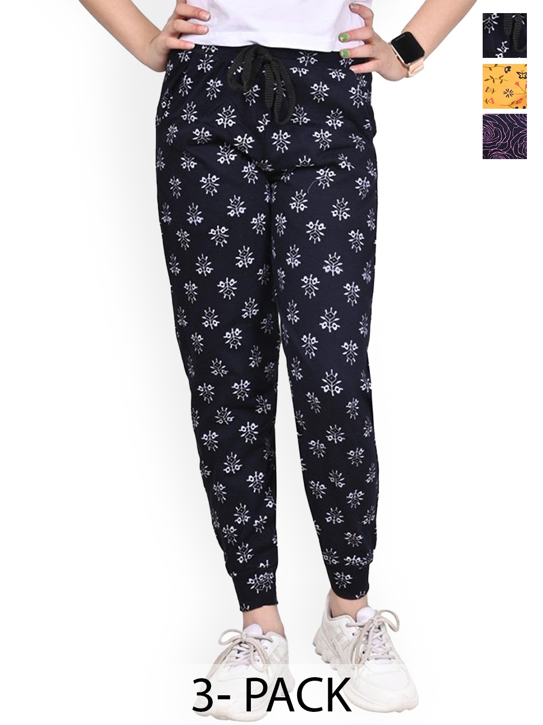 

BAESD Girls Pack Of 3 Pure Cotton Joggers, Black