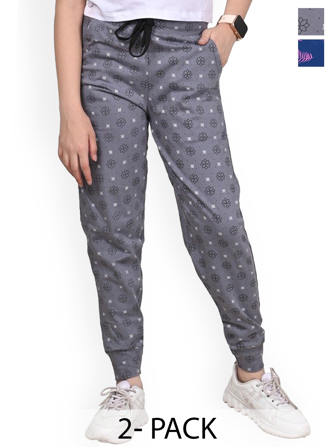 

BAESD Girls Pack Of 2 Pure Cotton Joggers, Grey