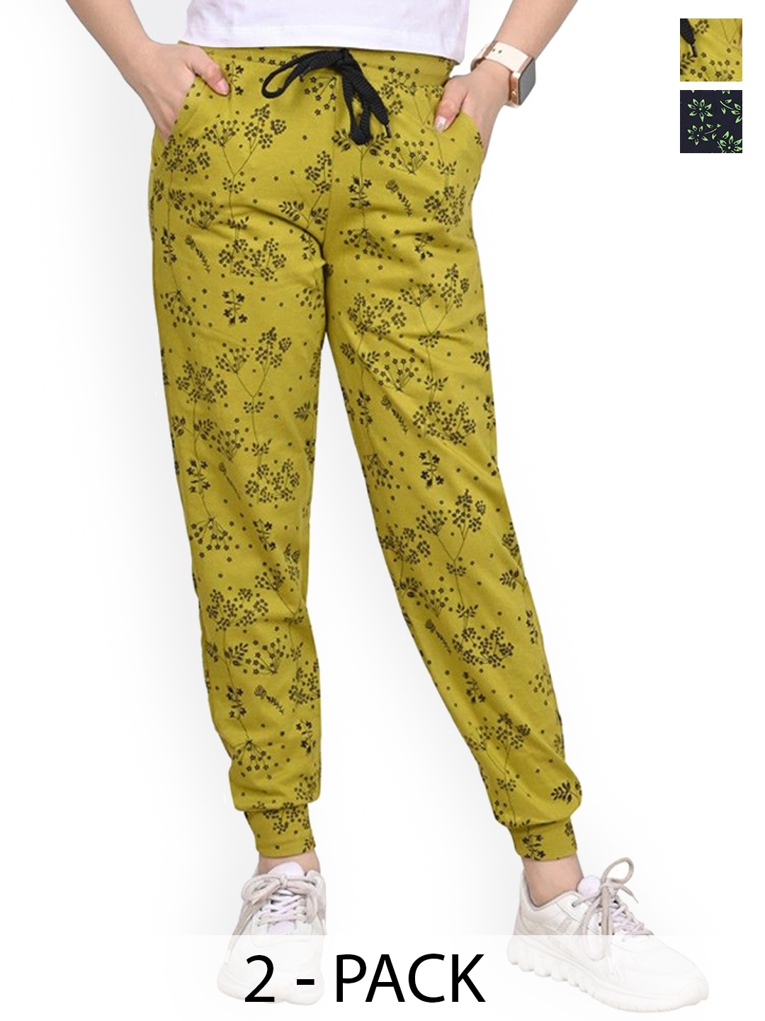 

BAESD Girls Pack Of 2 Cotton Joggers, Green
