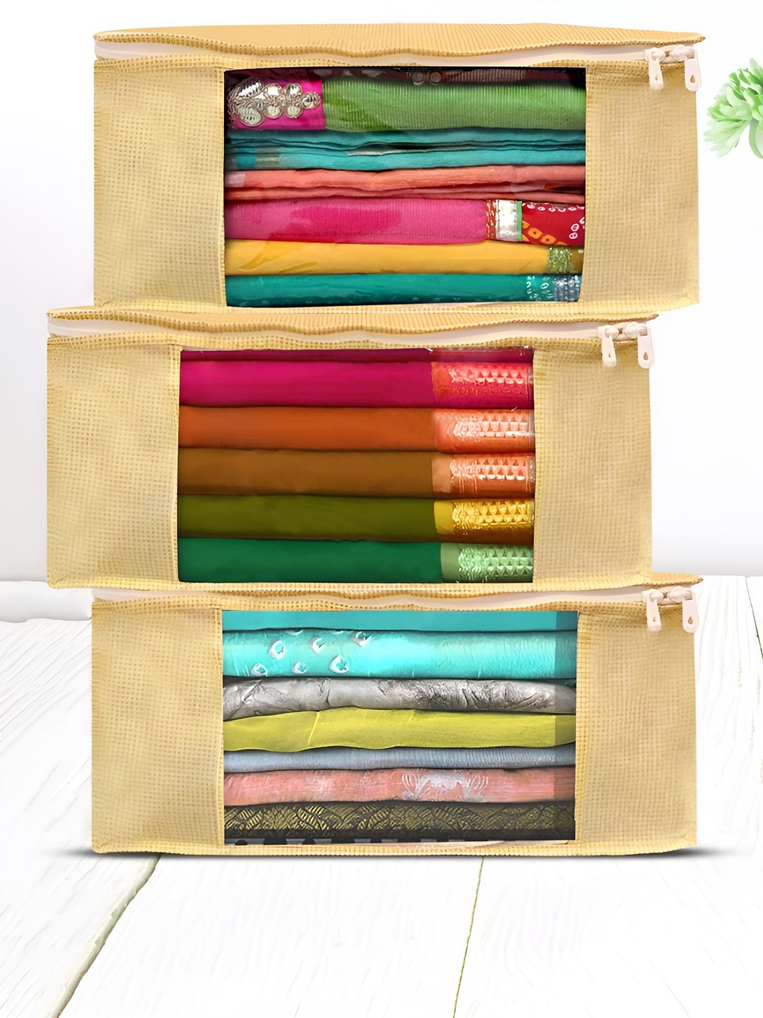 

Rusabl Yellow 3 Pieces Reusable Multi-Utility Organisers