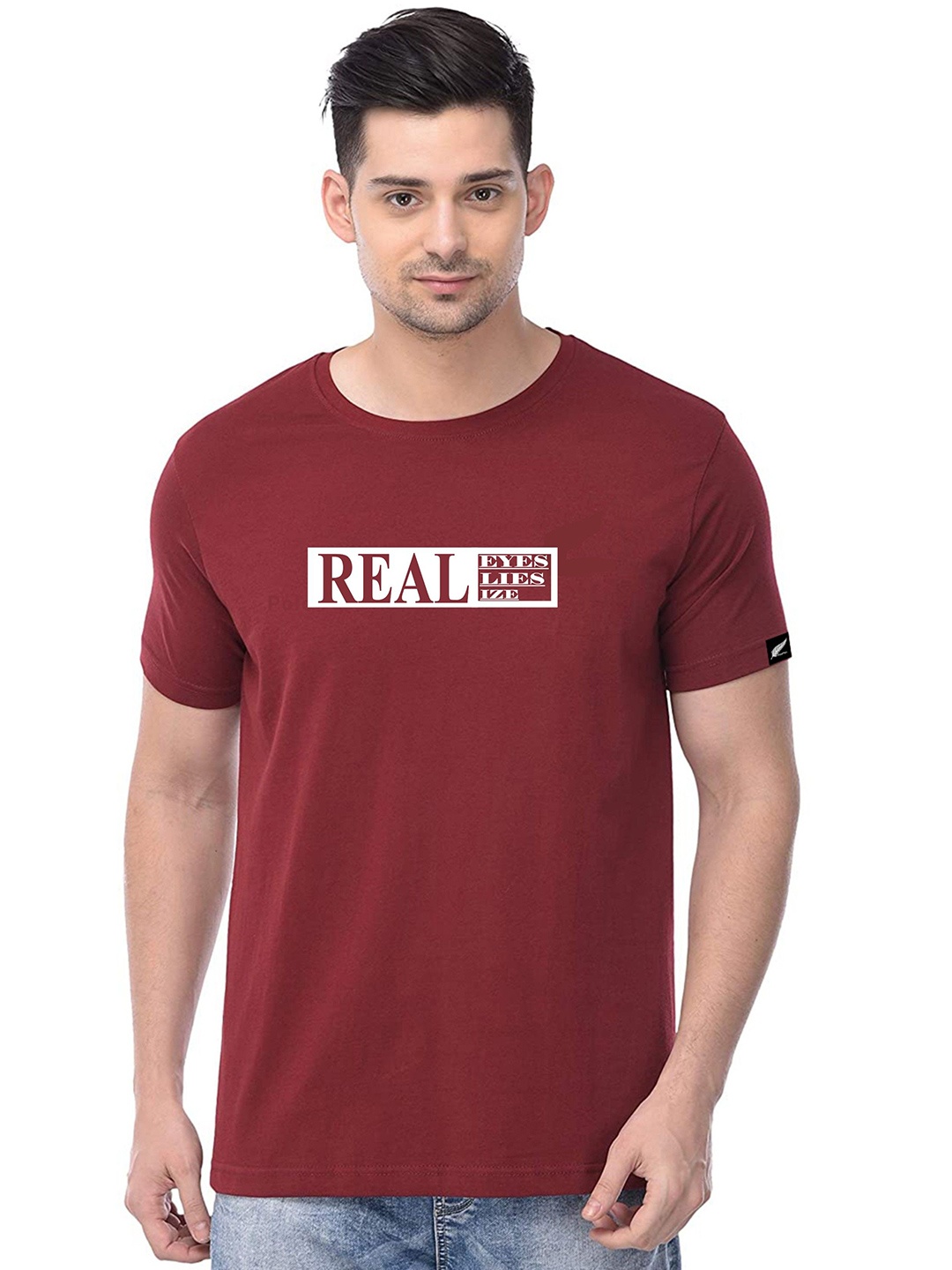 

Polo Plus Typography Printed Bio Finish Casual T-Shirt, Maroon