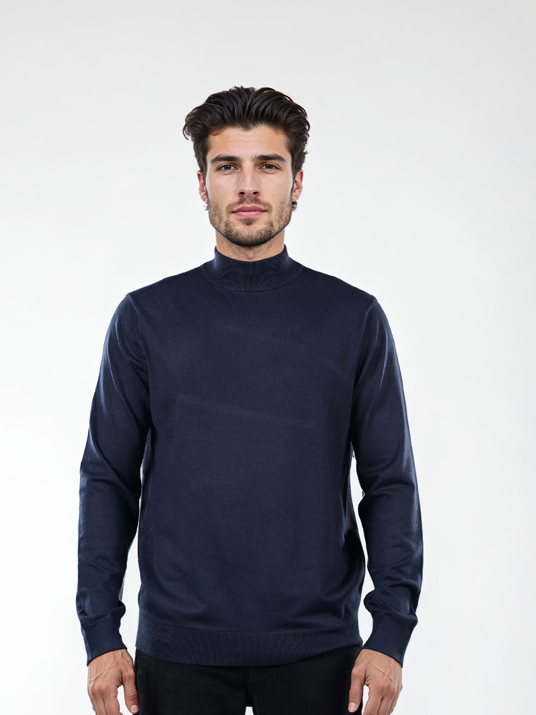 

Celio Turtle Neck Pullover Sweaters, Navy blue
