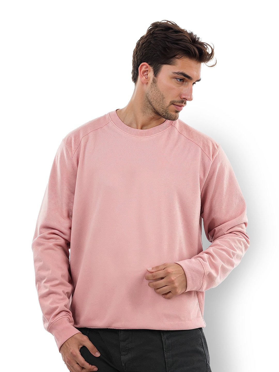 

Celio Cotton Round Neck Pullover Sweatshirt, Pink