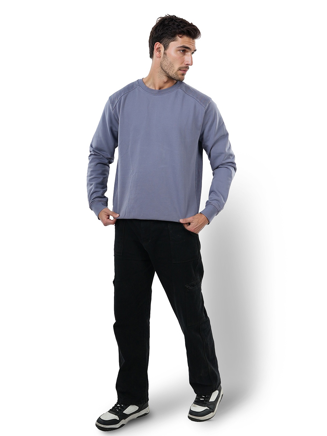 

Celio Round Neck Cotton Sweatshirt, Purple
