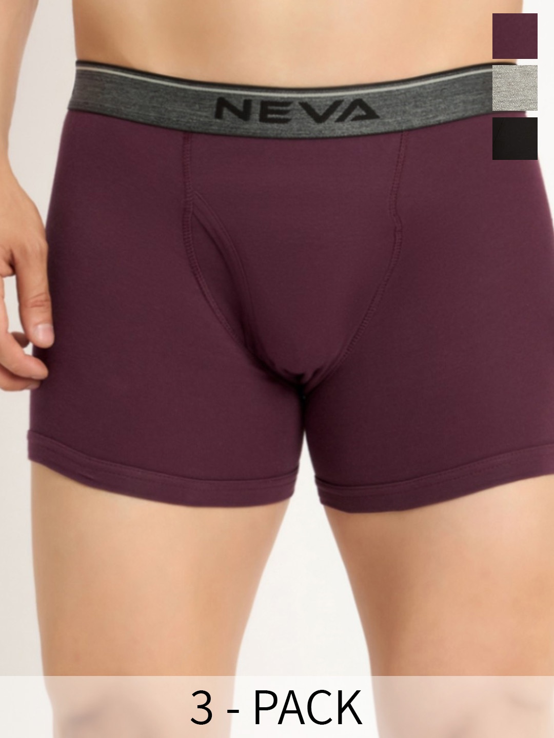 

NEVA Pack Of 3 Breathablity Trunks PEP09-BUMBI, Brown
