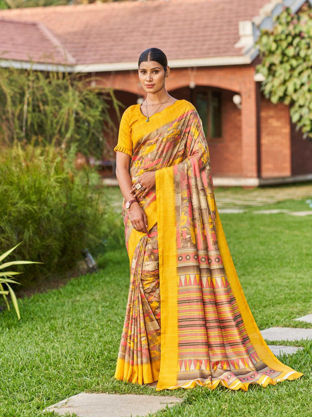 

Kandora Saree, Mustard