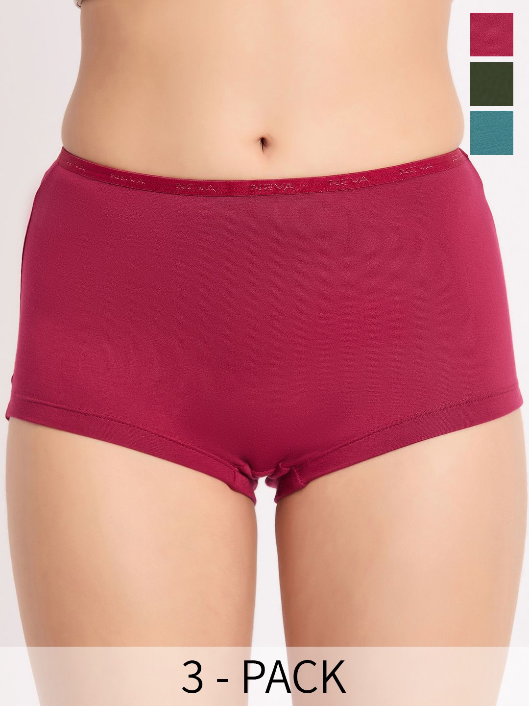 

NEVA Pack of 3 Modal Hipster Briefs, Maroon