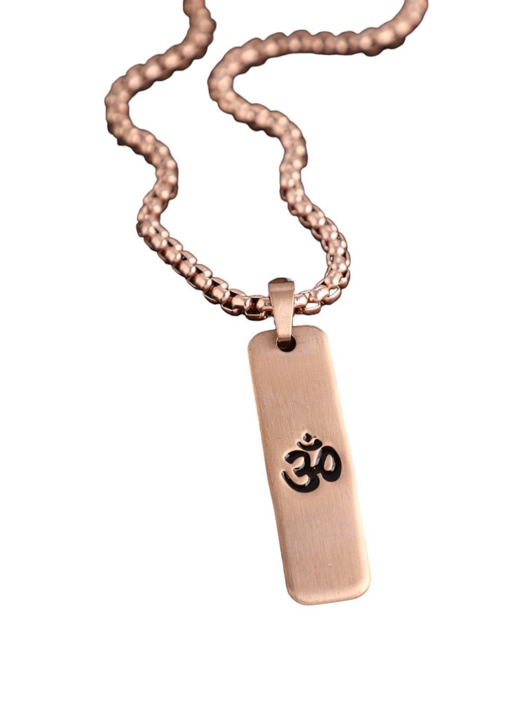

WATCHSTAR Men Copper-Plated Spherical Pendants with Chain