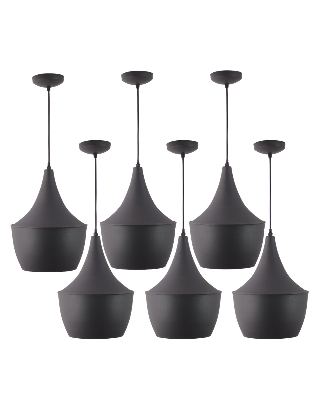 

ELIANTE Black 6 Pieces Frustum Metal Self Assembly Contemporary Ceiling Lamps